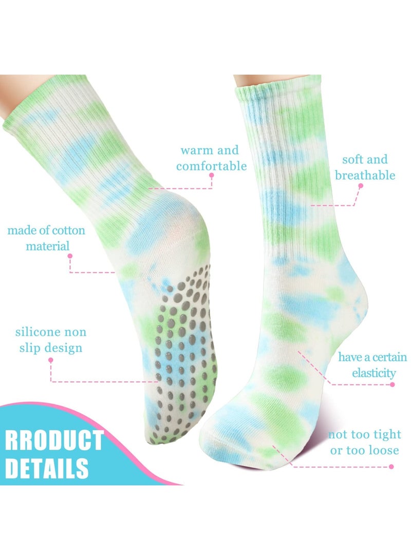 SYOSI 6 Pairs Women Long Yoga Socks with Grip Non Slip Grippy Hospital for Pilates Ballet Sports Stay Balanced and Stylish Mepase Women's Non-Slip Yoga Pilates Ballet More - Image 3